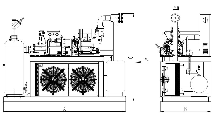 Two Stage Air Cooled Screw Condensing Unit – No 1 Refrigeration Unit (-50~-30℃)