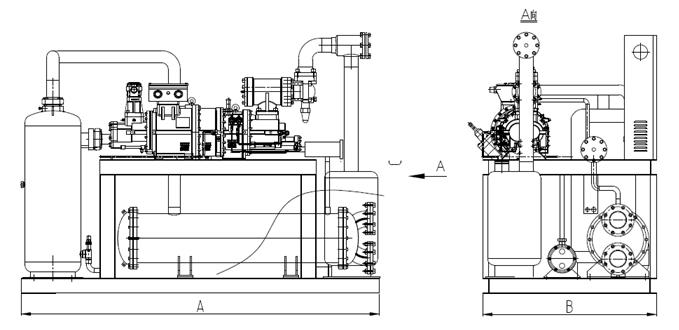 Upgraded Two Stage Water Cooled Screw Condensing Unit (-50~-30℃)