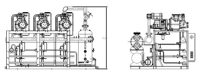 Upgraded Two Stage Water Cooled Screw Condensing Unit (-50~-30℃)